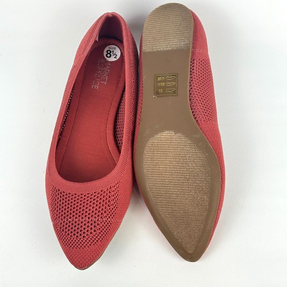 Market & Spruce Point Toe Flat Knit Slip On Shoes Terra Cotta US 8.5 NEW - Picture 4 of 10